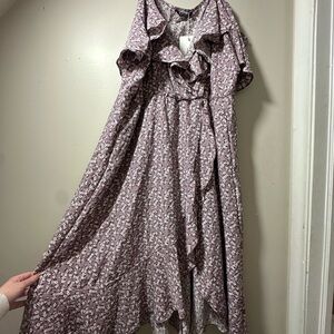 Floral Dress with Ruffle Detail